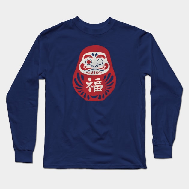 Daruma Doll (だるま) Long Sleeve T-Shirt by akaneyabushita